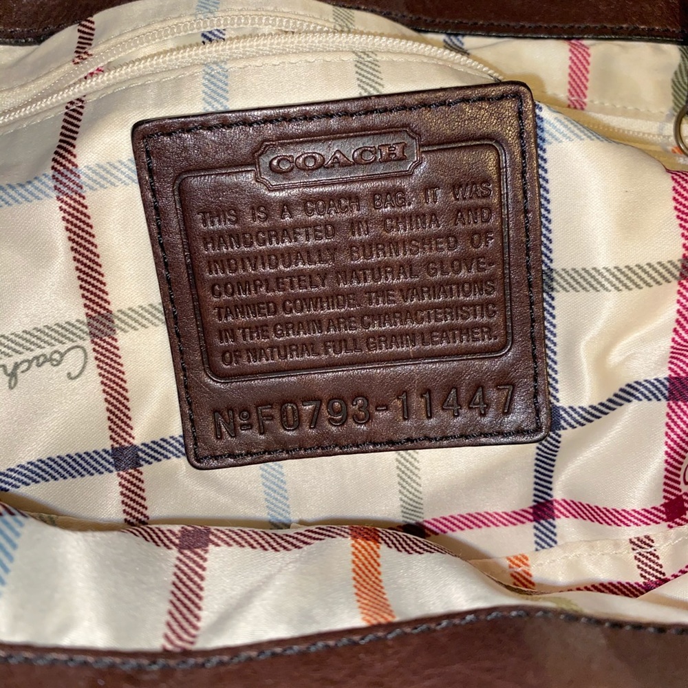 Coach Laced Leather Bleecker Elisa Leather Tattersall Lining Limited Edition - Picture 5 of 7